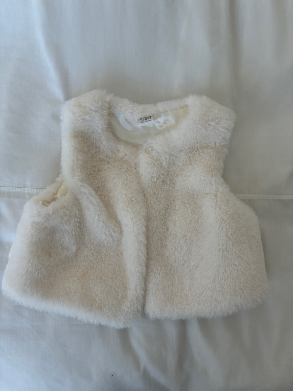 Cozy Cream Faux-Fur Vest for baby/toddler